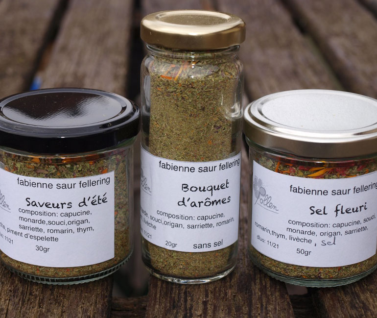 Fabienne et Paul Saur - Pollen -Nos produits secs fleuris,
une belle idée cadeau ! Fabienne et Paul Saur - Pollen -Nos produits secs fleuris,
une belle idée cadeau !